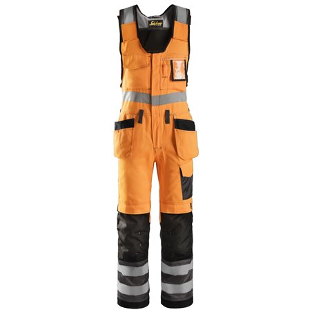 Snickers Salopette haute visibilité avec poches holster, Classe 2