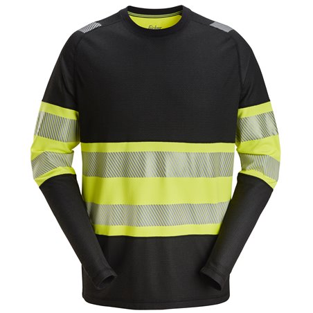 Snickers T-shirt à manches longues, haute visibilité, Classe 1