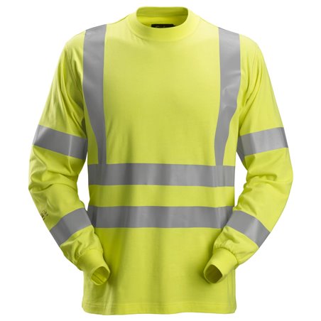 Snickers ProtecWork, T-shirt à manches longues, haute-visibilité, Classe 3