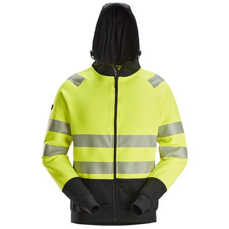 Snickers Sweat à capuche haute visibilité avec fermeture à glissière pleine longueur, Classe 2