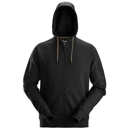 Snickers Sweat-shirt à capuche avec logo et fermeture à glissière pleine longueur