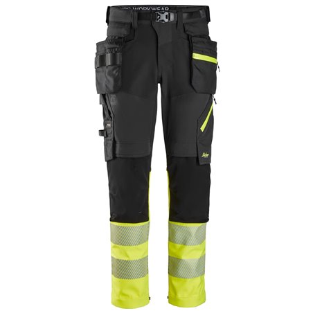 Snickers Pantalon haute visibilité poches fourre-tout détachables, Classe 1