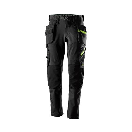 Snickers FlexiWork, Pantalon en tissu extensible softshell avec poches holster amovibles