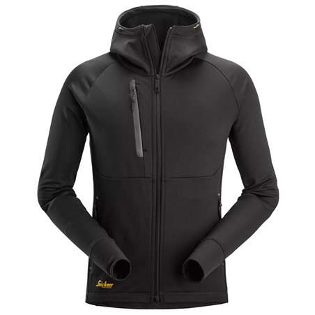 Snickers FlexiWork, Sweat-shirt à capuche Polartec® Power Stretch® entièrement zippé