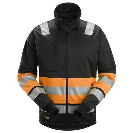 Snickers Veste haute visibilité avec fermeture à glissière pleine longueur, Classe 1
