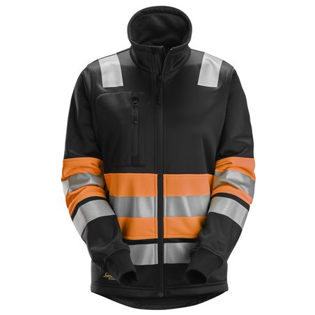 Snickers Veste pour femme avec  fermeture à glissière pleine longueur haute visibilité Classe 1