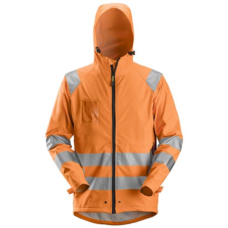 Snickers Veste de pluie PU haute visibilité, Classe 3