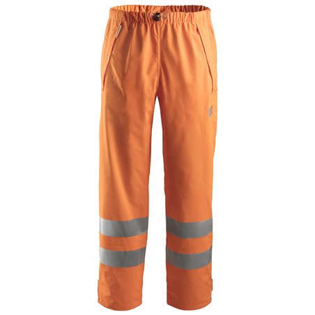 Snickers Pantalon de pluie PU haute visibilité, Classe 2