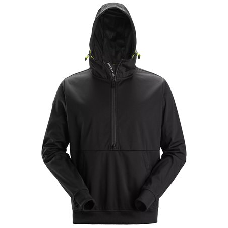 Snickers FlexiWork, Sweat-shirt à capuche demi-zippé en tissu extensible coupe-vent