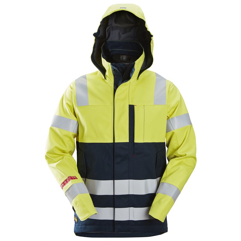Snickers ProtecWork, Veste Shell Imperméable, Haute Visibilité, Classe 3