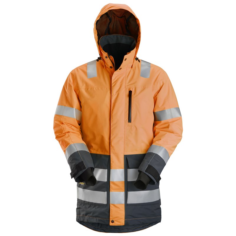 Snickers Parka Imperméable Haute Visibilité, Classe 3