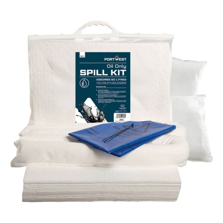 Portwest Kit absorbants 50 litres pour hydrocarbures uniquement