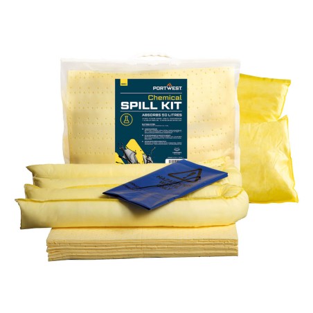 Portwest Kit absorbant 50 litres, produits chimiques