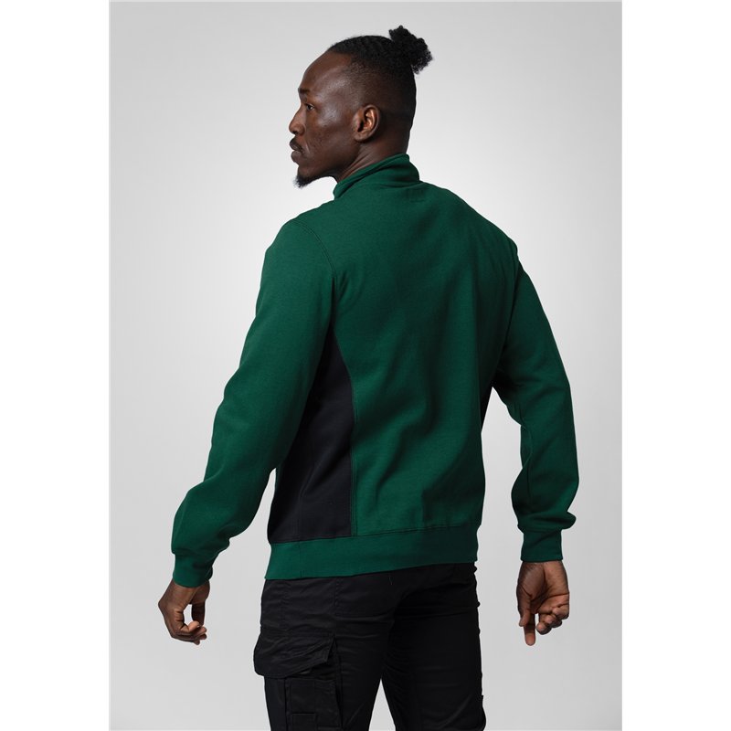 Sweat-Shirt Demi-Zip avec Éléments Contrastants
