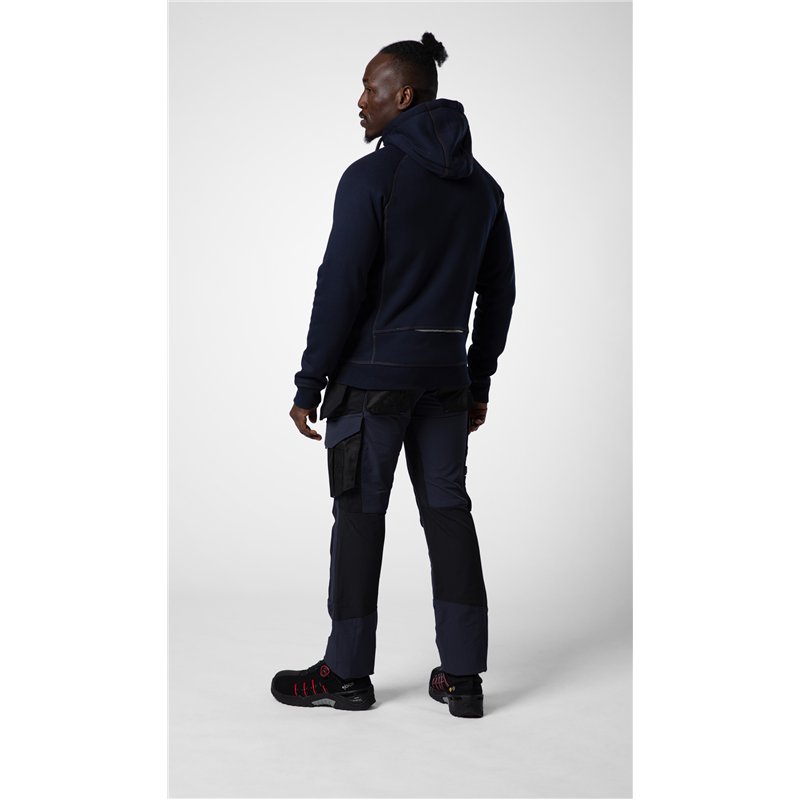 Veste Sweat-Shirt à Capuche Plus Épais avec Coutures Contrastantes