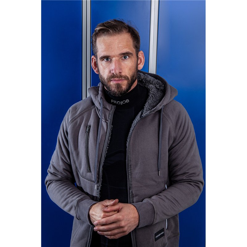 Veste Sweat-Shirt à Capuche Plus Épais avec Coutures Contrastantes