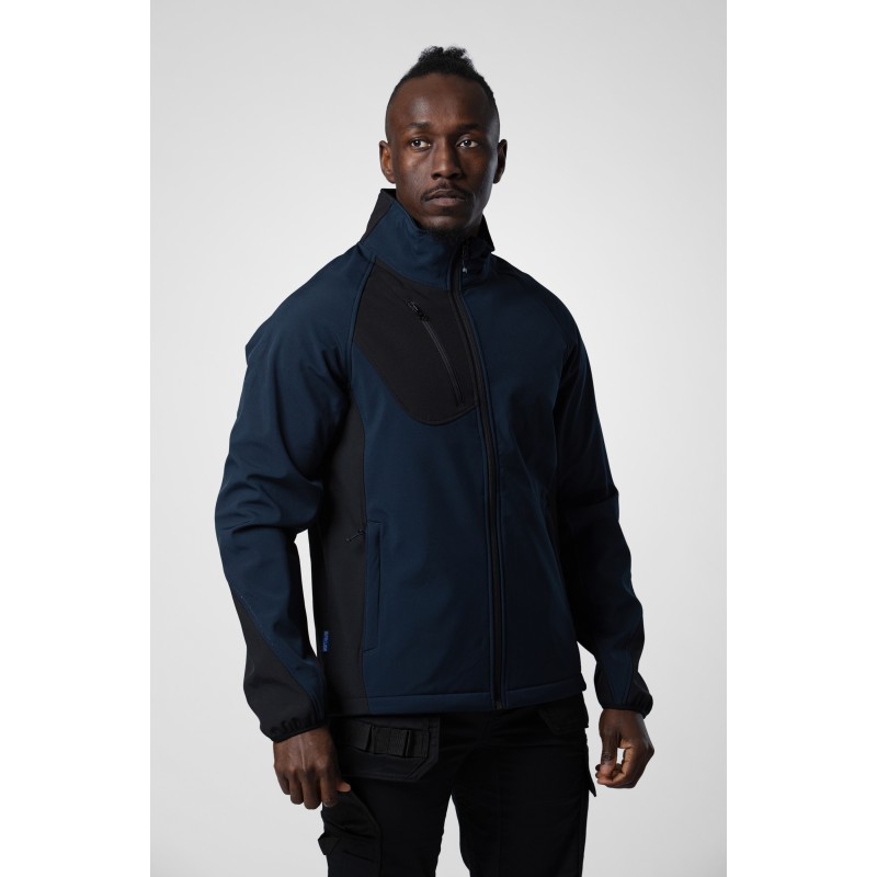 Veste Softshell avec Éléments Contrastants