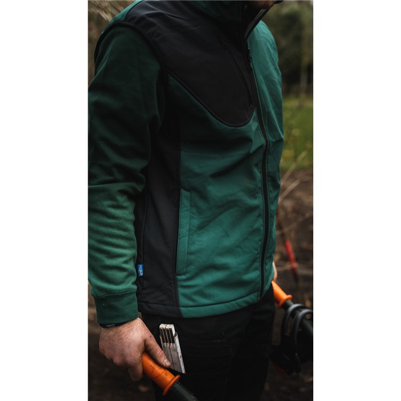 Gilet Softshell avec Éléments Contrastants