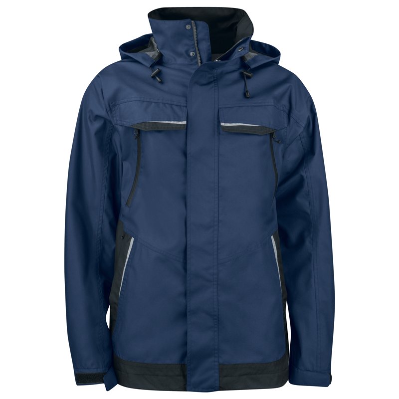 Veste de Pluie Doublé Coupe-Vent et Imperméable avec Éléments Contrastants