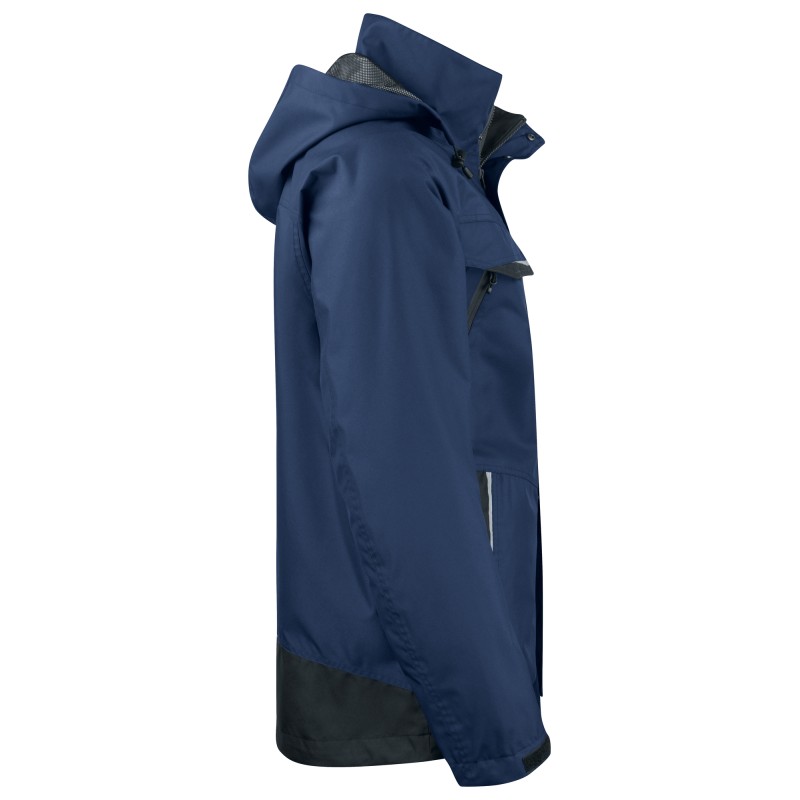 Veste de Pluie Doublé Coupe-Vent et Imperméable avec Éléments Contrastants