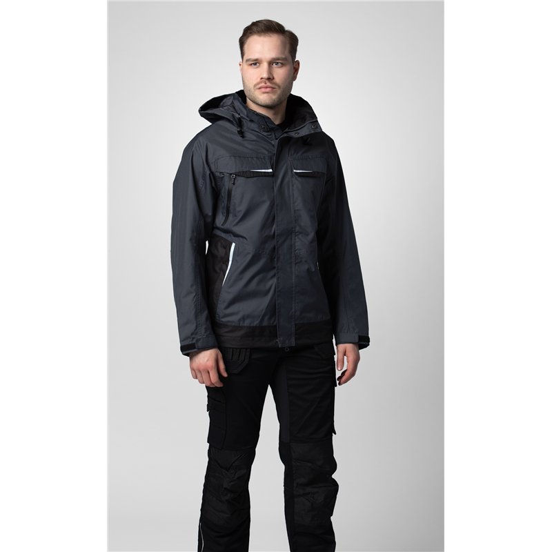 Veste de Pluie Doublé Coupe-Vent et Imperméable avec Éléments Contrastants