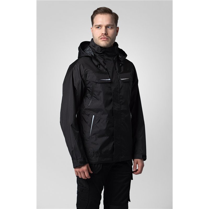 Veste de Pluie Doublé Coupe-Vent et Imperméable avec Éléments Contrastants