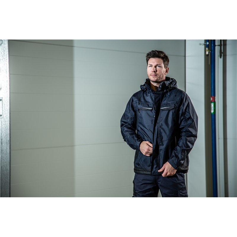 Veste de Pluie Doublé Coupe-Vent et Imperméable avec Éléments Contrastants
