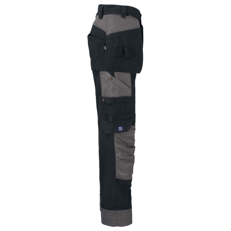 Pantalon de Travail Femme avec Renfort aux Genoux et Amovibles Poches Flottantes en 100% Coton