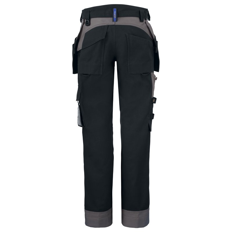 Pantalon de Travail Femme avec Renfort aux Genoux et Amovibles Poches Flottantes en 100% Coton