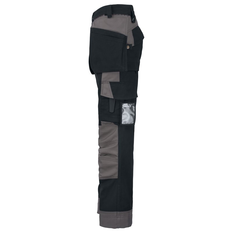 Pantalon de Travail Femme avec Renfort aux Genoux et Amovibles Poches Flottantes en 100% Coton