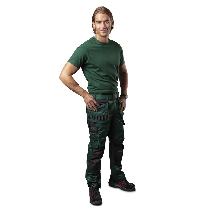 Pantalon de Travail avec Renfort aux Genoux et Poches Flottantes Coupe Moderne