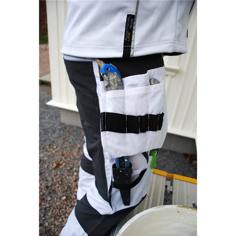 Pantalon Taille Basse avec Empiècements Stretch et Amovibles Poches Flottantes