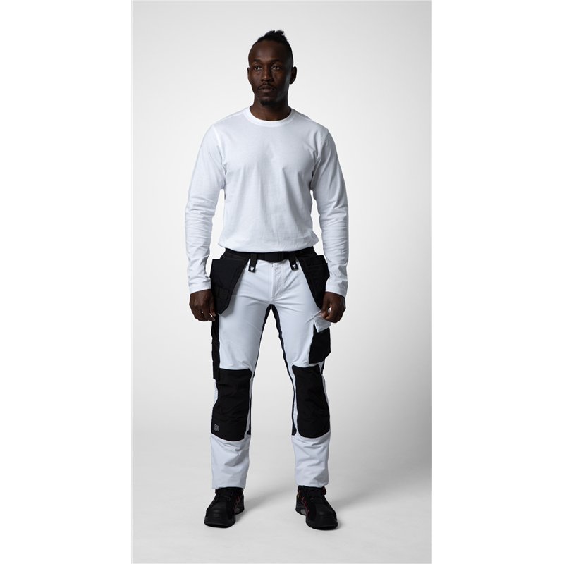 Pantalon Taille Basse Stretch avec Poches Flottantes