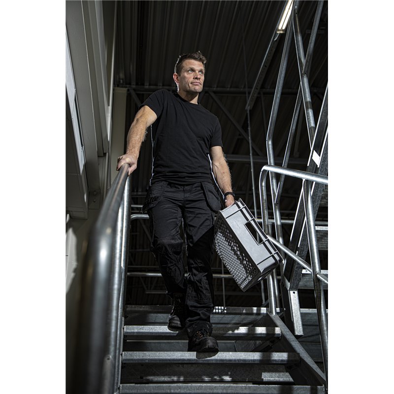 Pantalon Taille Basse Stretch avec Poches Flottantes