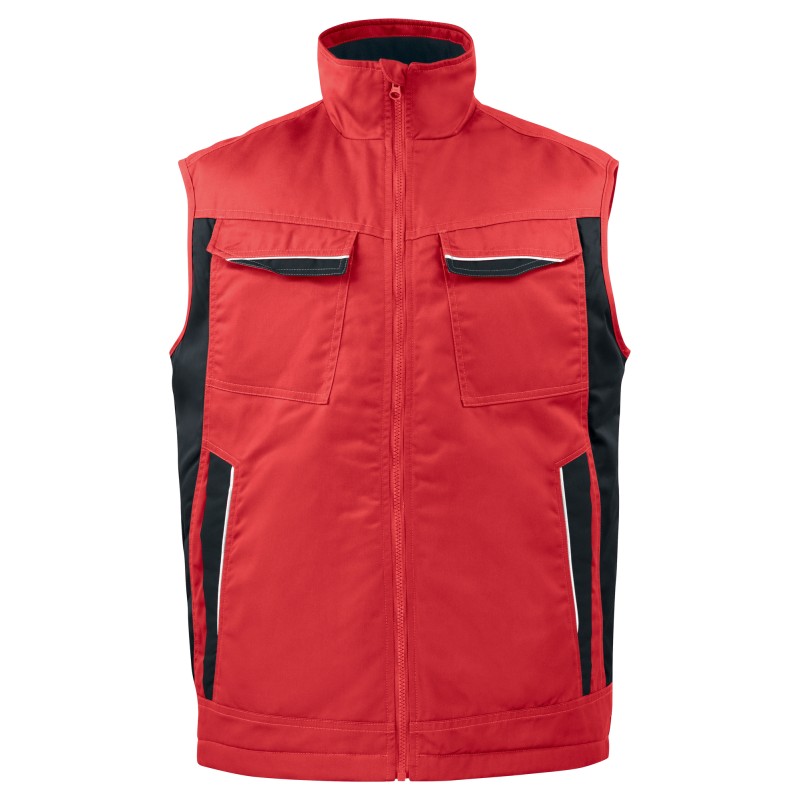 Gilet Doublé avec Éléments Contrastants