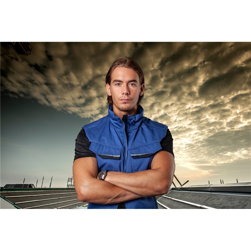 Gilet Doublé avec Éléments Contrastants