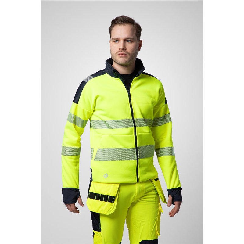 Veste Sweat Zip Intégral en ISO 20471 Classe 3/2