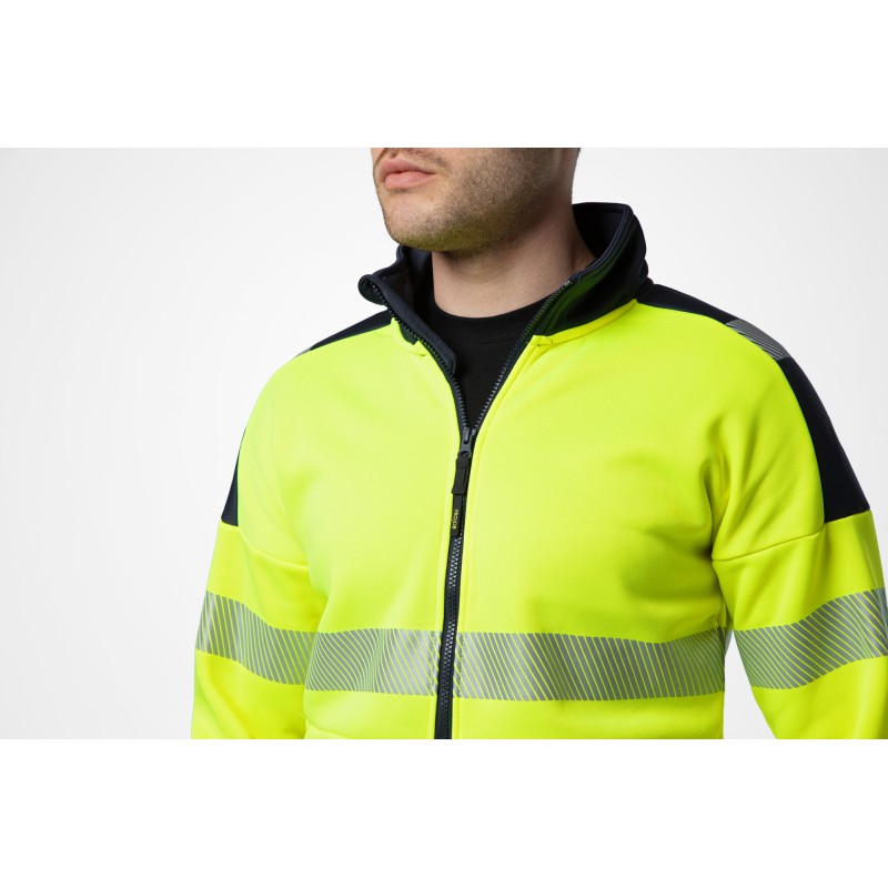 Veste Sweat Zip Intégral en ISO 20471 Classe 3/2