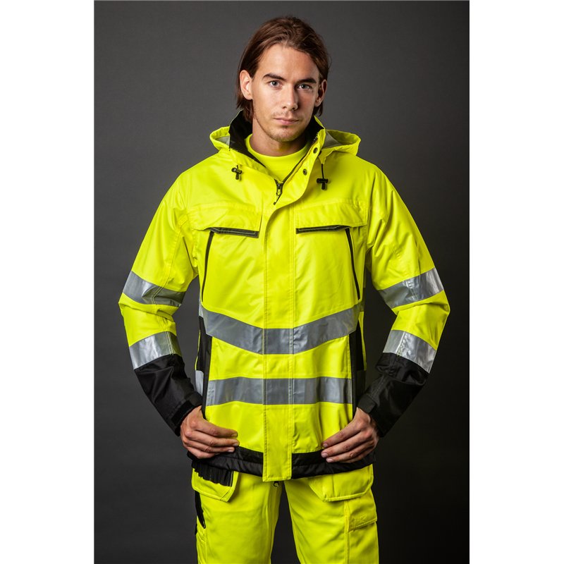 Parka Doublé Coupe-Vent et Imperméable Haute Visibilité en ISO 20471 Classe 3 / en ISO 343