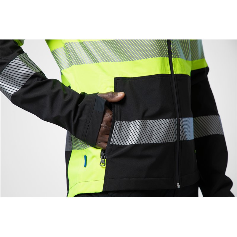 Veste Softshell Coupe-Vent et Imperméable en ISO 20471 Classe 1