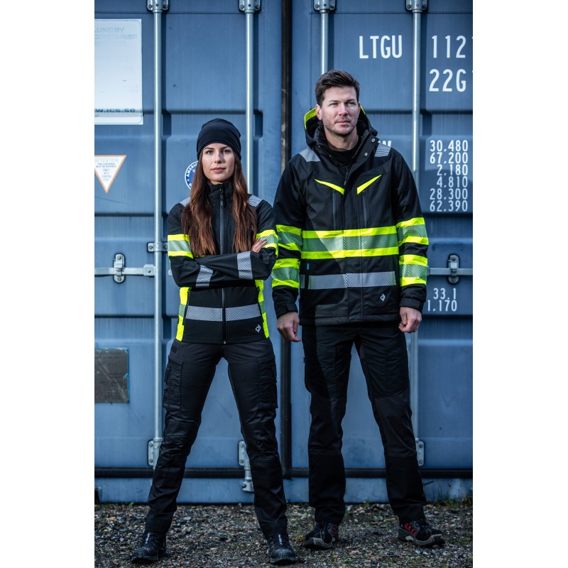 Veste Softshell Coupe-Vent et Imperméable en ISO 20471 Classe 1