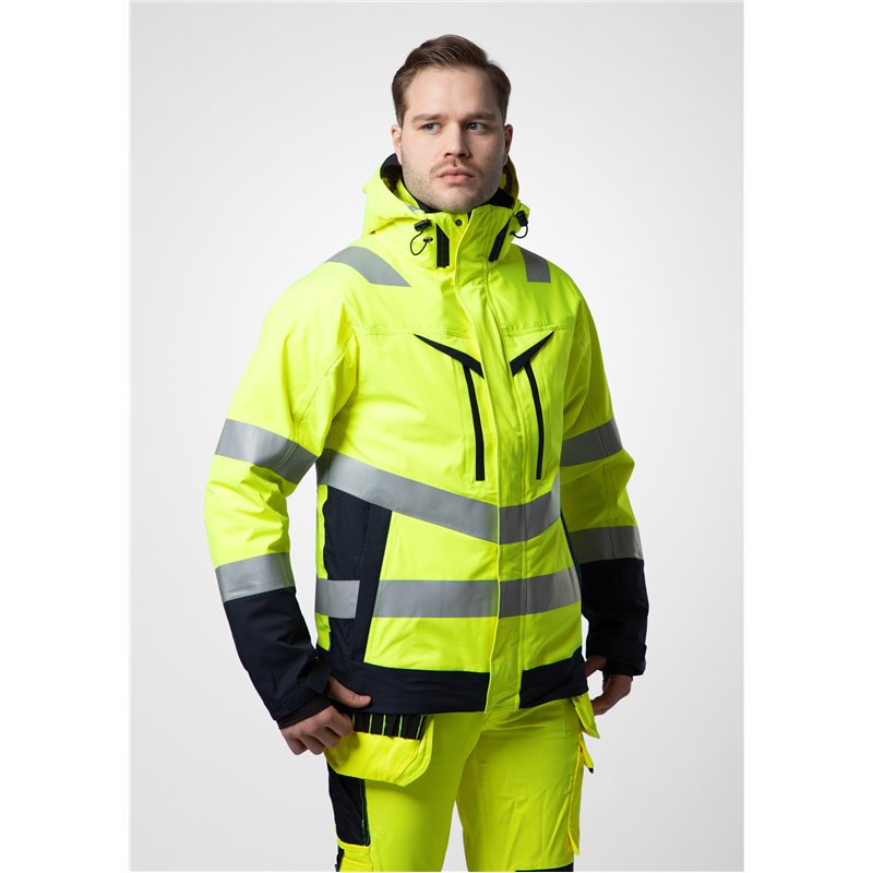 Parka Coupe-Vent et Imperméable 3-en-1 en ISO 20471 Classe 3/2
