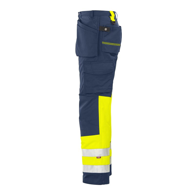 Pantalon de Travail avec Renfort aux Genoux et Poches Flottantes en ISO 20471 Classe 1