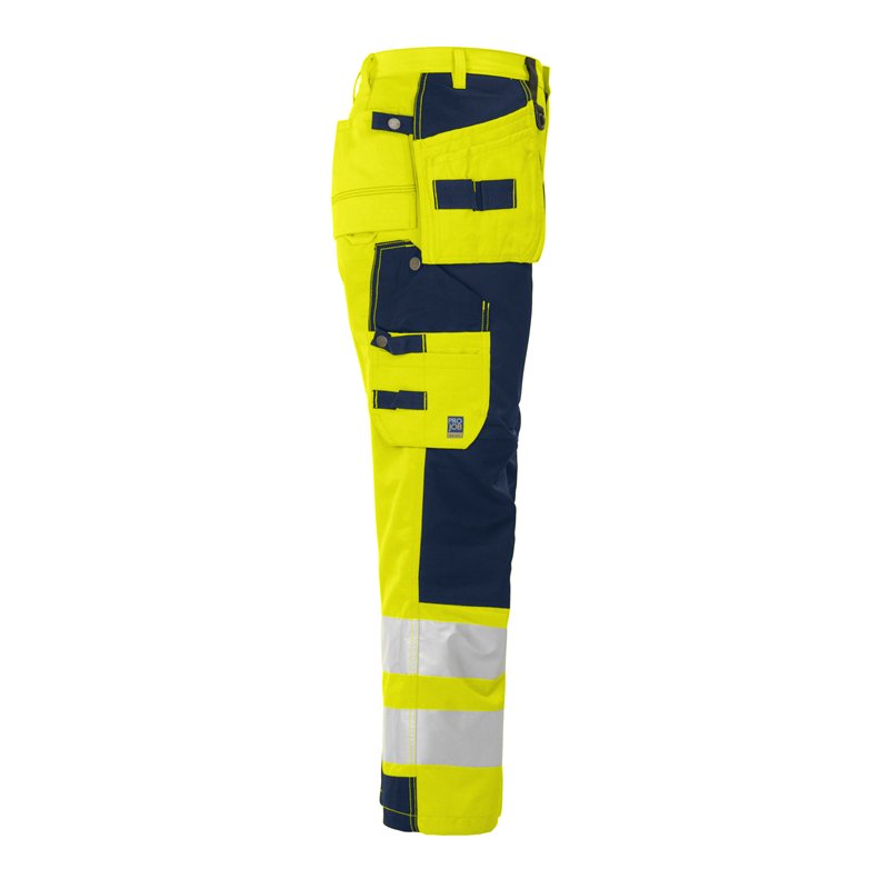 Pantalon de Travail avec Renfort aux Genoux et Poches Flottantes en ISO 20471 Classe 2
