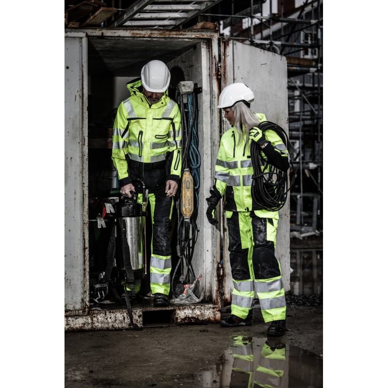 Pantalon de Travail avec Renfort aux Genoux et Poches Flottantes en ISO 20471 Classe 2