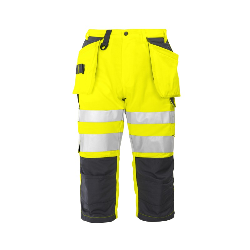 Pantacourt avec Renfort aux Genoux et Poches Flottantes en ISO 20471 Classe 2