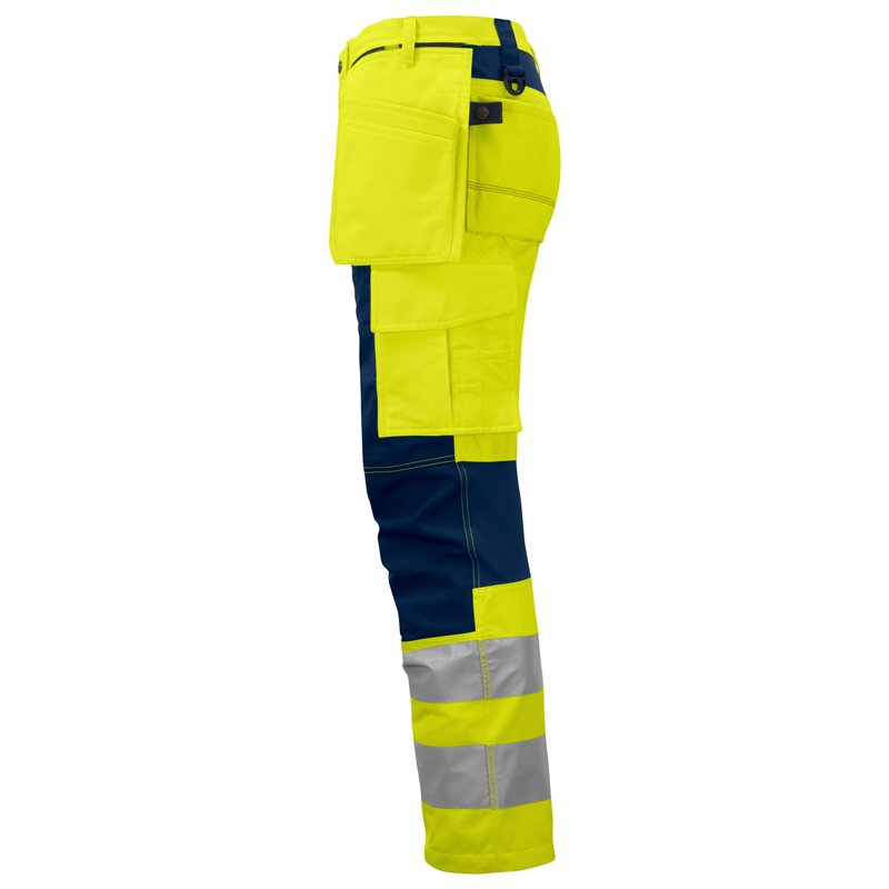 Pantalon de Travail avec Renfort aux Genoux et Poches Flottantes avec Stretch en ISO 20471 Classe 2