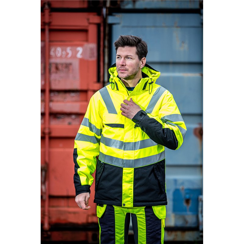 Pantalon de Travail avec Renfort aux Genoux et Poches Flottantes avec Stretch en ISO 20471 Classe 2