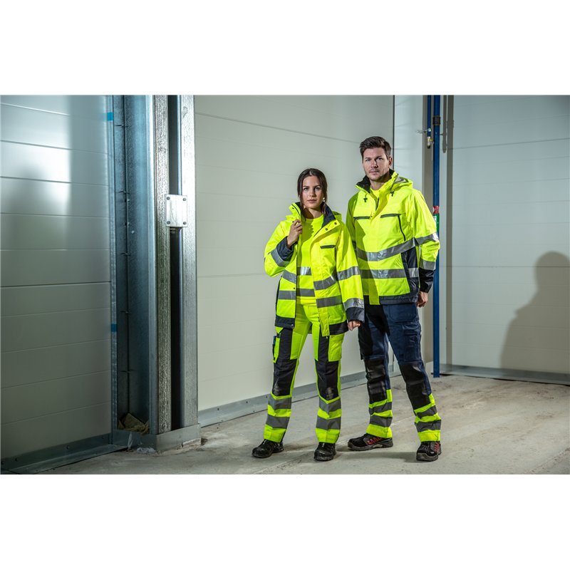 Pantalon de Travail Femme avec Renfort aux Genoux et Poches Flottantes en ISO 20471 Classe 2