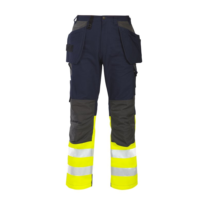 Pantalon de Travail avec Poches Flottantes et Renfort aux Genoux en ISO 20471 Classe 1